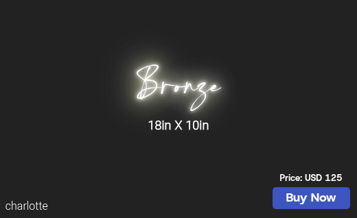 CUSTOM NEON SIGN FOR Bronzecreektans