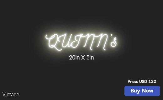 CUSTOM NEON SIGN FOR Sarahsshoppingmall