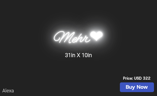 CUSTOM NEON SIGN FOR Tanvisharma