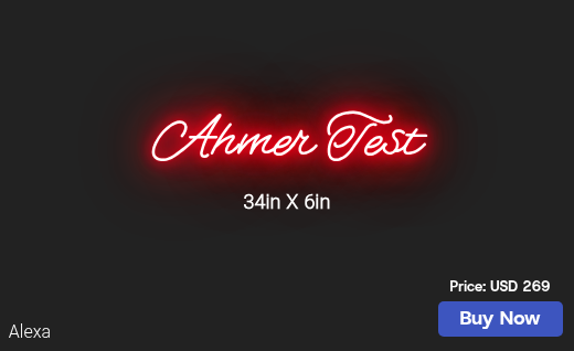CUSTOM NEON SIGN FOR Ahmer