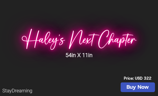 CUSTOM NEON SIGN FOR Chelseamerz21