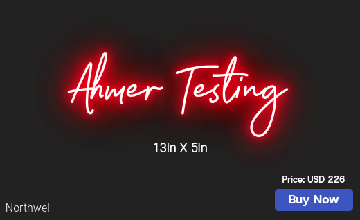 CUSTOM NEON SIGN FOR Ahmer