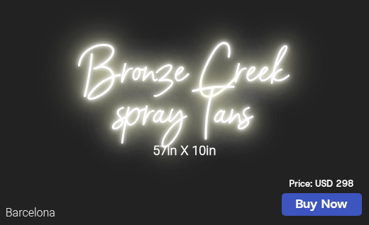 CUSTOM NEON SIGN FOR Bronzecreektans