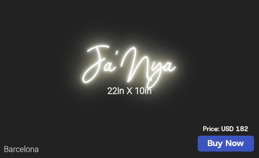 CUSTOM NEON SIGN FOR Jazstevenson92