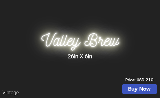CUSTOM NEON SIGN FOR Tvalleymills