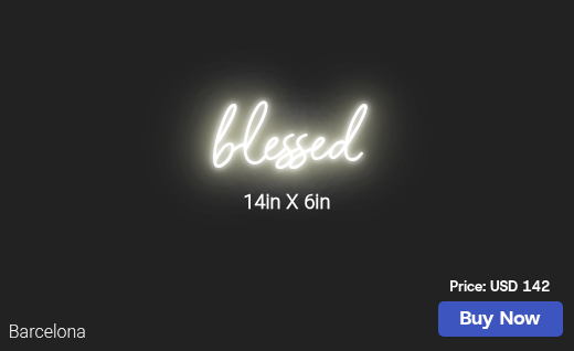CUSTOM NEON SIGN FOR James E1324
