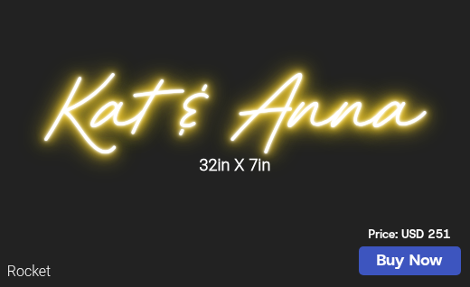 CUSTOM NEON SIGN FOR Annania M17