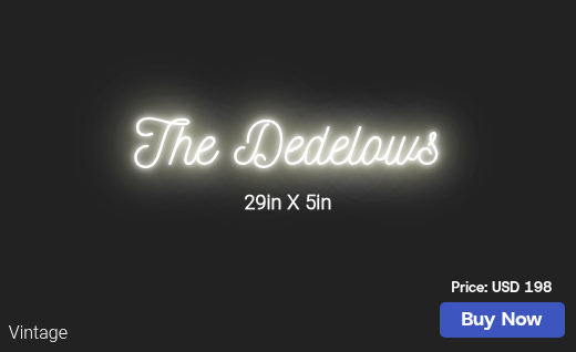 CUSTOM NEON SIGN FOR Sdedelow