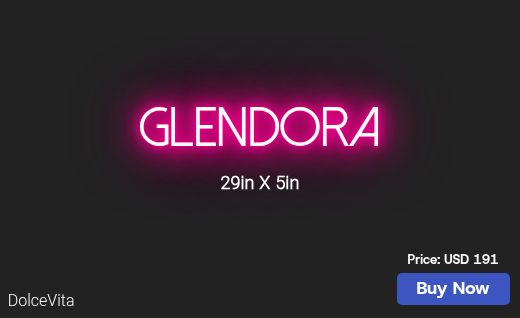 CUSTOM NEON SIGN FOR Glendorameyers