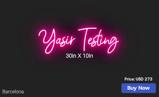 CUSTOM NEON SIGN FOR Yasir Codeblue