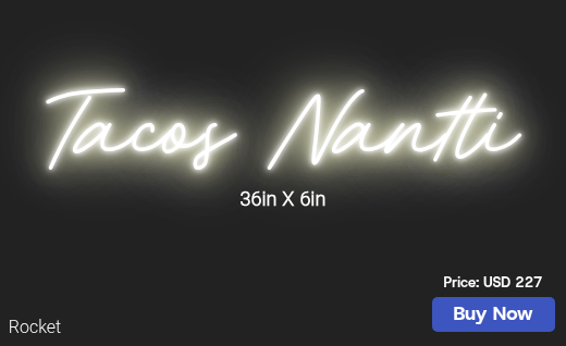 CUSTOM NEON SIGN FOR Chefrreyes