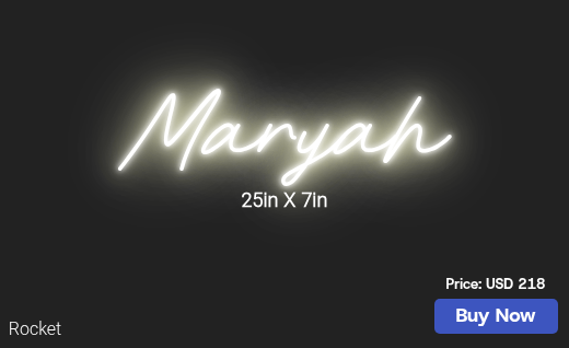 CUSTOM NEON SIGN FOR Myaimani11 12