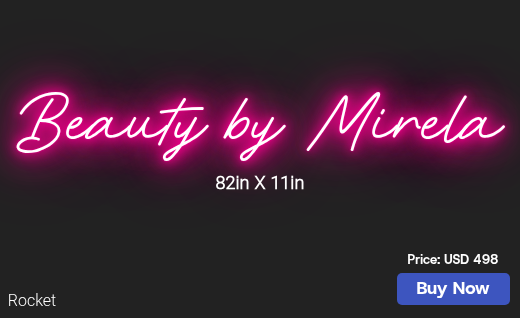 CUSTOM NEON SIGN FOR Hairbymirelalaine