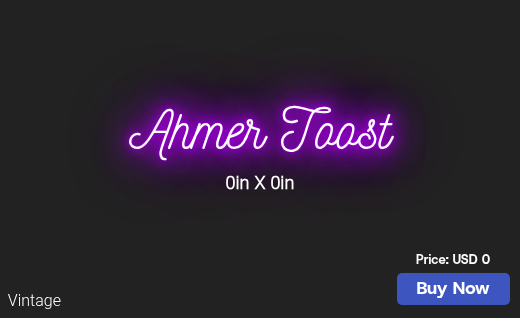 CUSTOM NEON SIGN FOR Ahmer