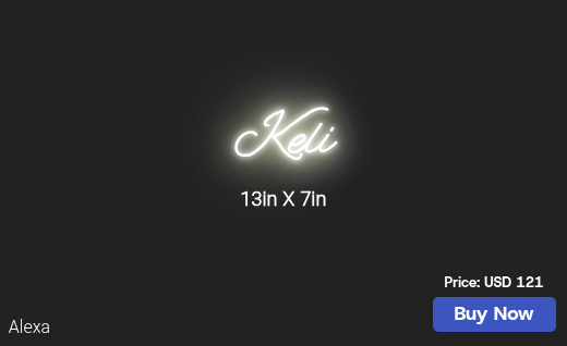 CUSTOM NEON SIGN FOR Kelimarie2008