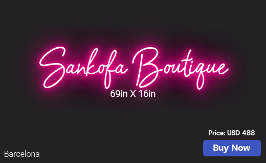 CUSTOM NEON SIGN FOR Designer6