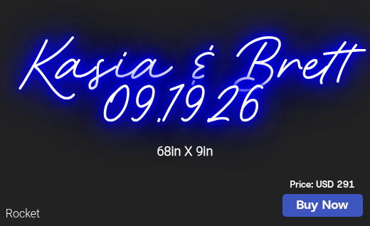 CUSTOM NEON SIGN FOR Kgolda8