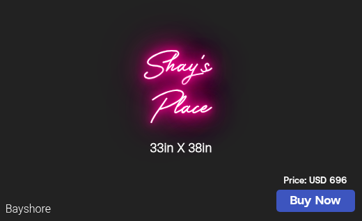 CUSTOM NEON SIGN FOR Shaleahmba