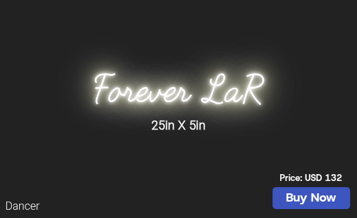CUSTOM NEON SIGN FOR Larontea