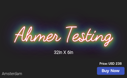 CUSTOM NEON SIGN FOR Ahmer