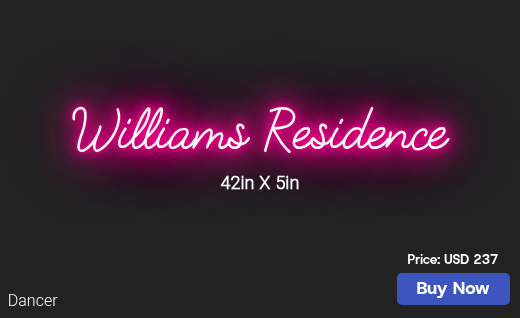 CUSTOM NEON SIGN FOR Cwilliams 24
