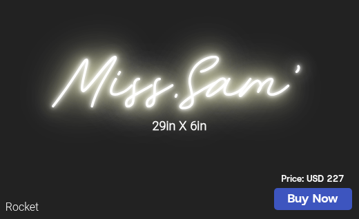 CUSTOM NEON SIGN FOR Samanthawritesel