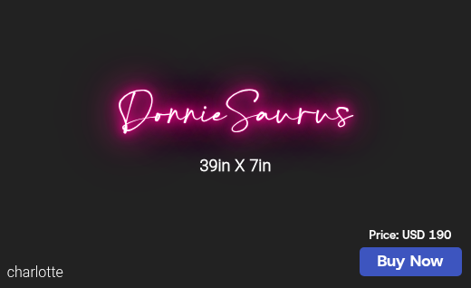 CUSTOM NEON SIGN FOR Imjustmee Nikki