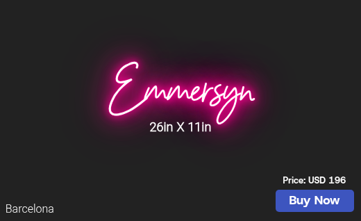 CUSTOM NEON SIGN FOR Qbabb2