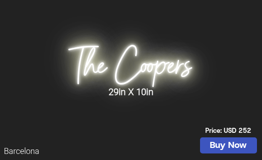 CUSTOM NEON SIGN FOR Cooperkidsrule