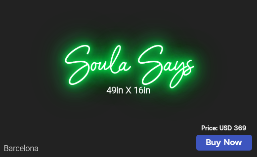 CUSTOM NEON SIGN FOR Tomandsoula