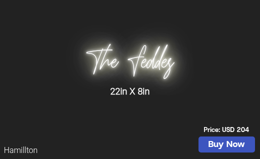 CUSTOM NEON SIGN FOR Feddelady5