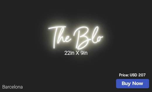 CUSTOM NEON SIGN FOR Theblossombar Nd