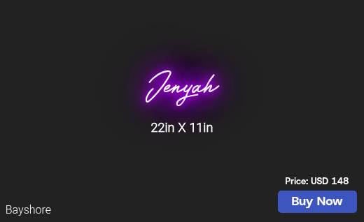CUSTOM NEON SIGN FOR Jeneen R