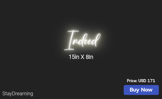 CUSTOM NEON SIGN FOR Ginamccabe