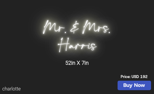 CUSTOM NEON SIGN FOR Melindaharris3382