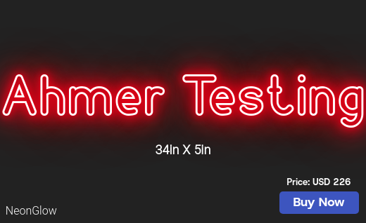 CUSTOM NEON SIGN FOR Ahmer