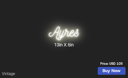 CUSTOM NEON SIGN FOR Rayres