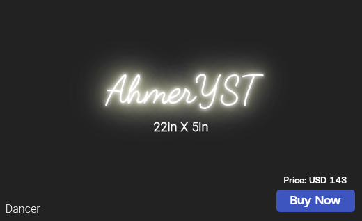 CUSTOM NEON SIGN FOR Ahmer