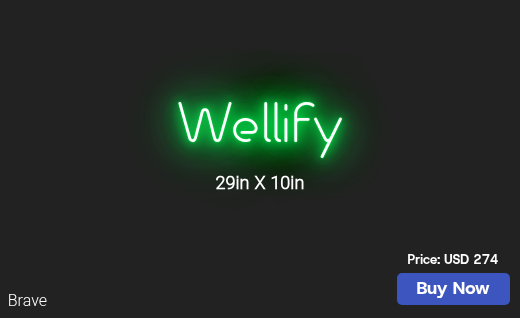 CUSTOM NEON SIGN FOR Wellifyhealth