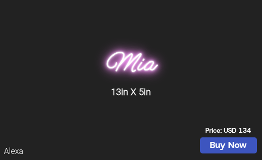 CUSTOM NEON SIGN FOR Christinamariefl