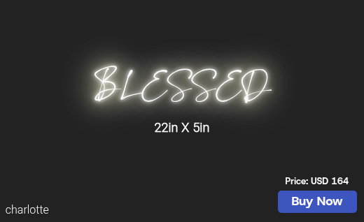 CUSTOM NEON SIGN FOR James E1324