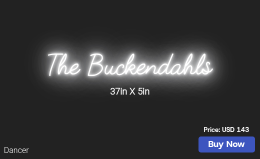 CUSTOM NEON SIGN FOR Mrsbuckendahl