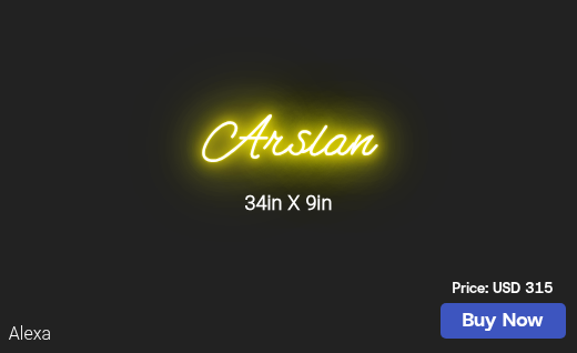 CUSTOM NEON SIGN FOR Yasirshabeer6666