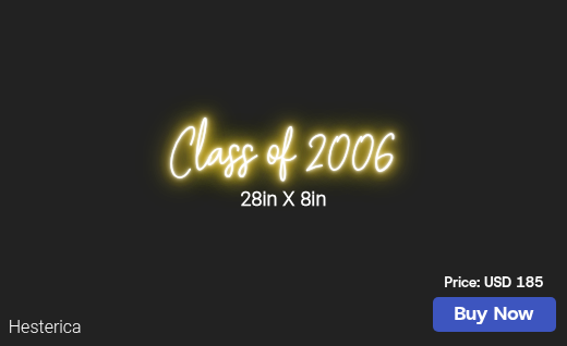 CUSTOM NEON SIGN FOR Randallstownclassof06