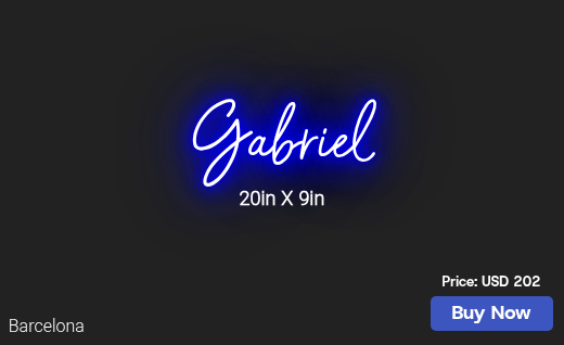 CUSTOM NEON SIGN FOR Aparispe