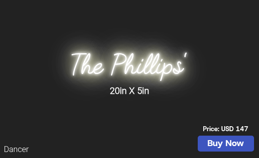 CUSTOM NEON SIGN FOR Phillips4kalj