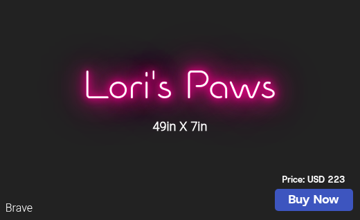 CUSTOM NEON SIGN FOR Lorispaws