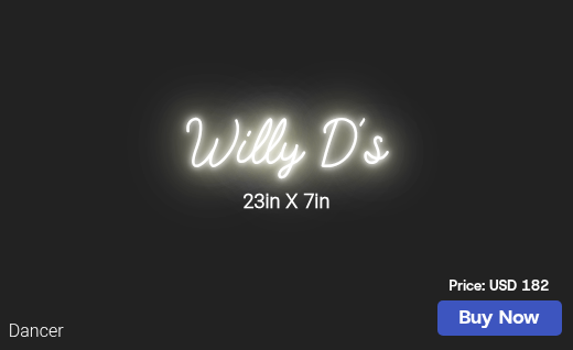 CUSTOM NEON SIGN FOR Wdionne