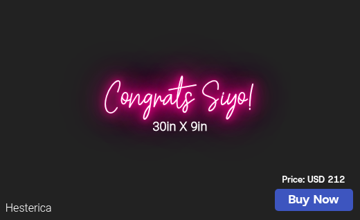 CUSTOM NEON SIGN FOR Apeeyush