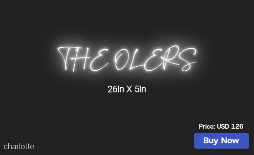 CUSTOM NEON SIGN FOR Olero74